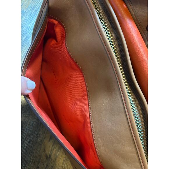 Coach 75th Anniversary Patricia Saddle Bag British Tan Orange Leather Ltd Ed - Picture 4 of 11